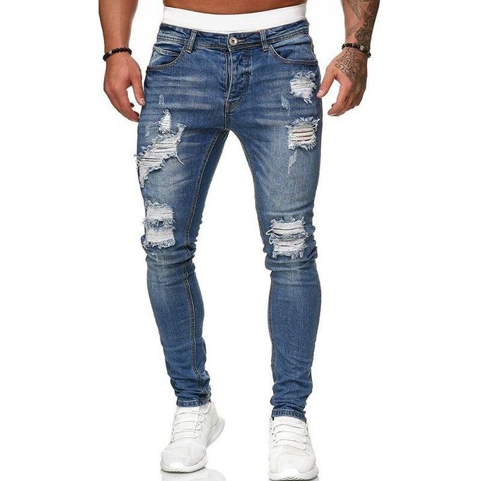 Jean stretch fin Berrykey pour homme, coupe slim, jambe droite tendance, pantalon long