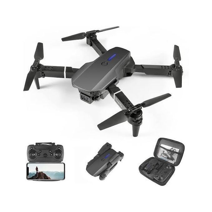 Drone avec caméra haute définition (nacelle) WiFi FPV pliable 2,4 GHz, quadricoptère RC 6 axes, maintien d'altitude - Multicolore