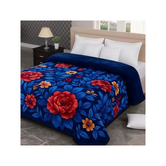 Couverture florale en peluche