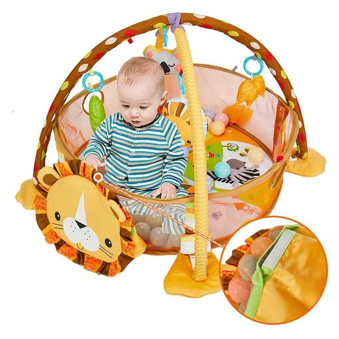 Tapis d'éveil pour bébé - Animaux - Orange