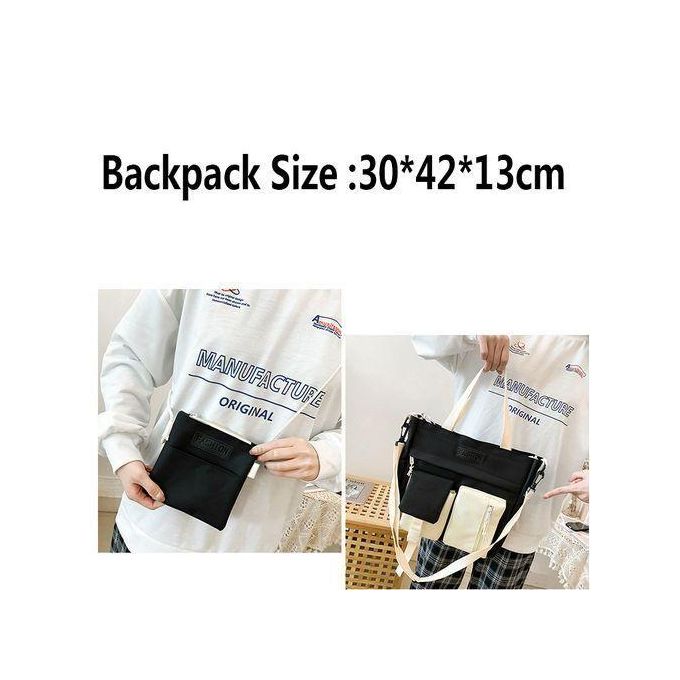 Ensemble sac à dos Bekia 5 en 1 unisexe : sac à dos, sac à main, sac bandoulière et portefeuille.