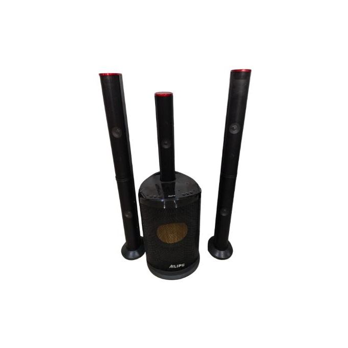 Caisson de basses 3.1 pour home cinéma avec basses renforcées, son clair et profond - Multicolore