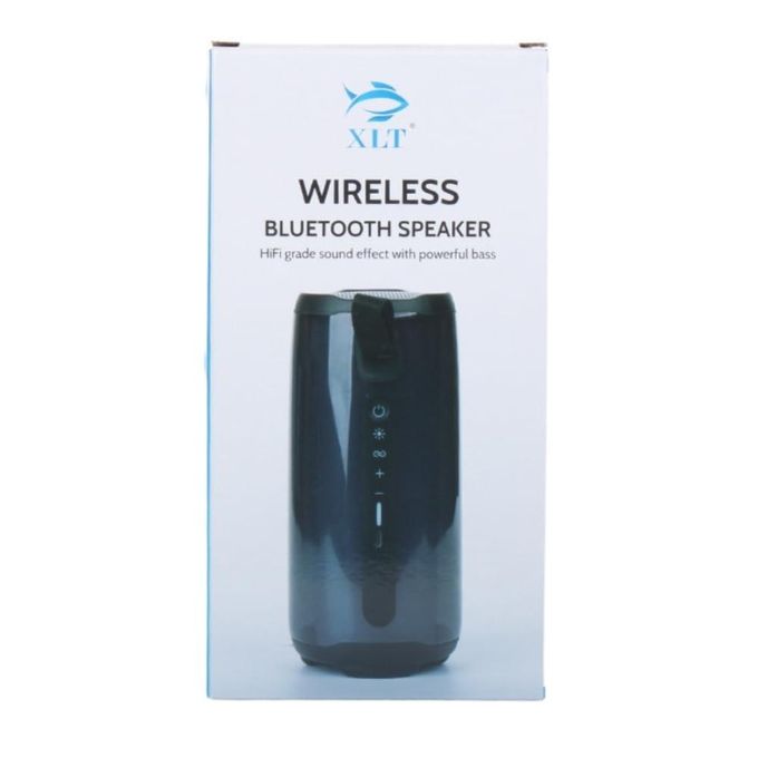 Enceinte sans fil portable XLT, avec éclairage multicolore à 360°, son surround, idéale pour le sport, la plage et les voyages en extérieur - Blanche