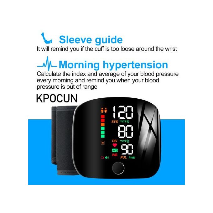 Tensiomètre automatique Olykas au poignet, rechargeable