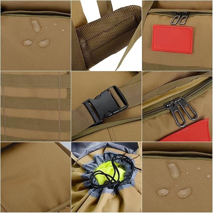 Sac à dos tactique, sac à dos de camping et de randonnée grande capacité 85L