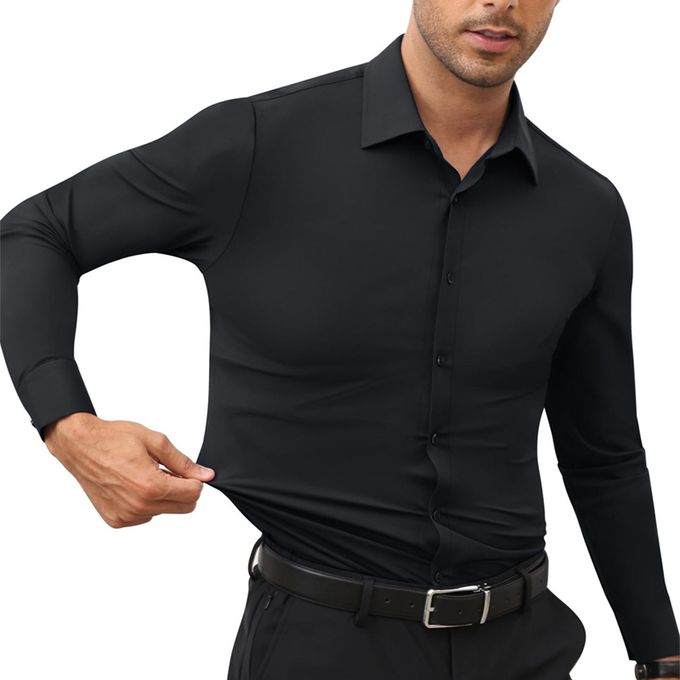 Ensemble de 3 pièces TOUPHY Chemises habillées classiques en coton pour homme, style business formel