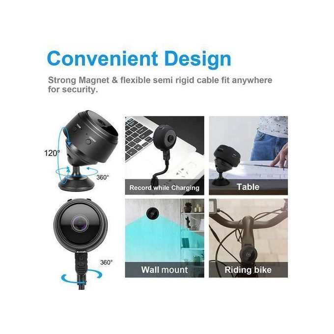 Partagez ce produit    Caméra VIC Mini WIFI 1080P HD sans fil pour la sécurité et la vidéosurveillance