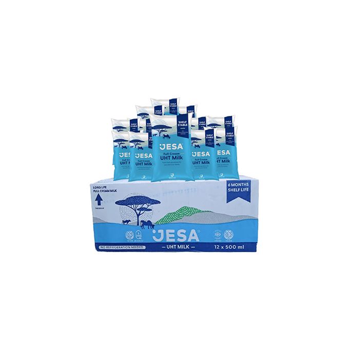 Lait UHT Fino longue conservation JESA, lot de 12 bouteilles de 500 ml