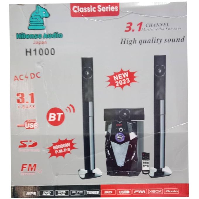 3.1 Système home cinéma sans fil haute qualité - Noir avec télécommande