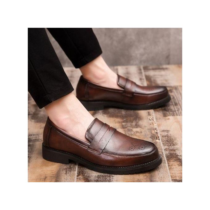 Chaussures Oxford Banagat pour homme, chaussures plates habillées, mocassins, style italien, marron officiel