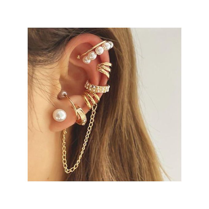 Boucles d'oreilles Aprillan à clip, manchette d'oreille pour femme, bijoux sans perçage