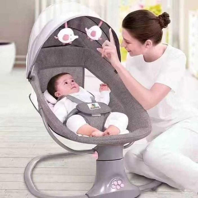 Balancelle électrique pour bébé grise