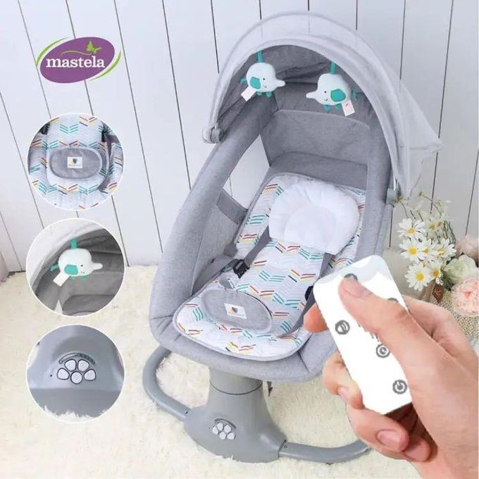 Balancelle électrique pour bébé grise