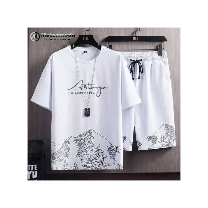 Ensemble t-shirt et short blanc Astaga