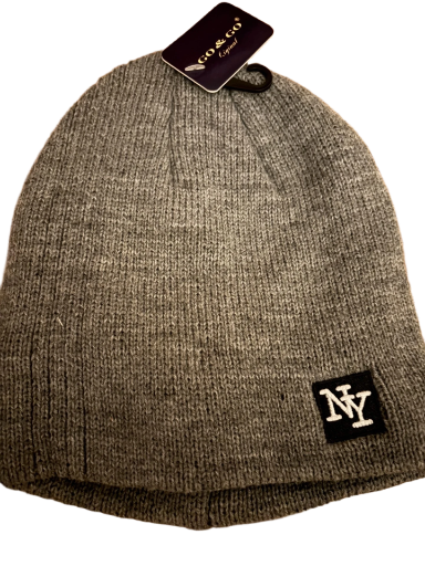Gray NY Beanie Hat