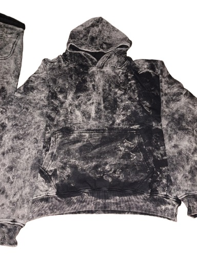 Gray Acid Wash Flared sweatpants/sweatsuit