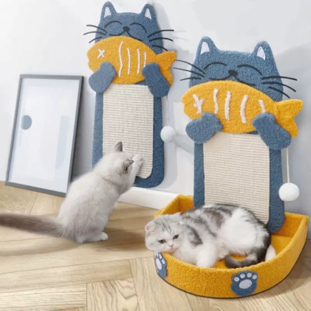 貓吃魚抓板貓窩