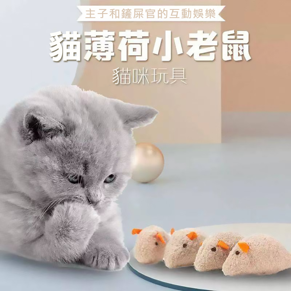貓薄荷三隻小老鼠玩具