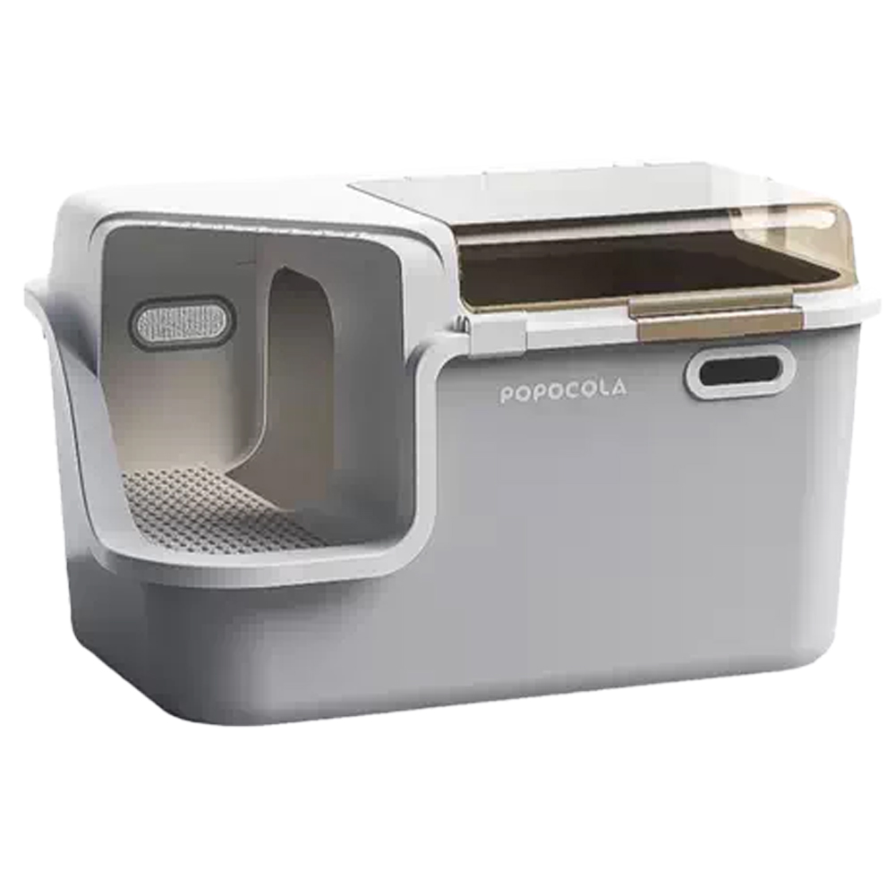 【POPOCOLA】走廊式全封閉超大貓砂盆(附貓砂鏟)