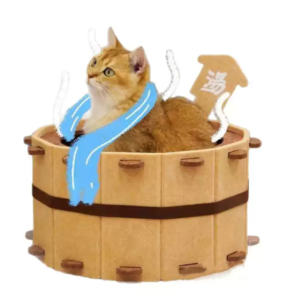 ♨️毛氈貓抓板溫泉湯窩