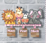 Cartel de nacimiento animalitos