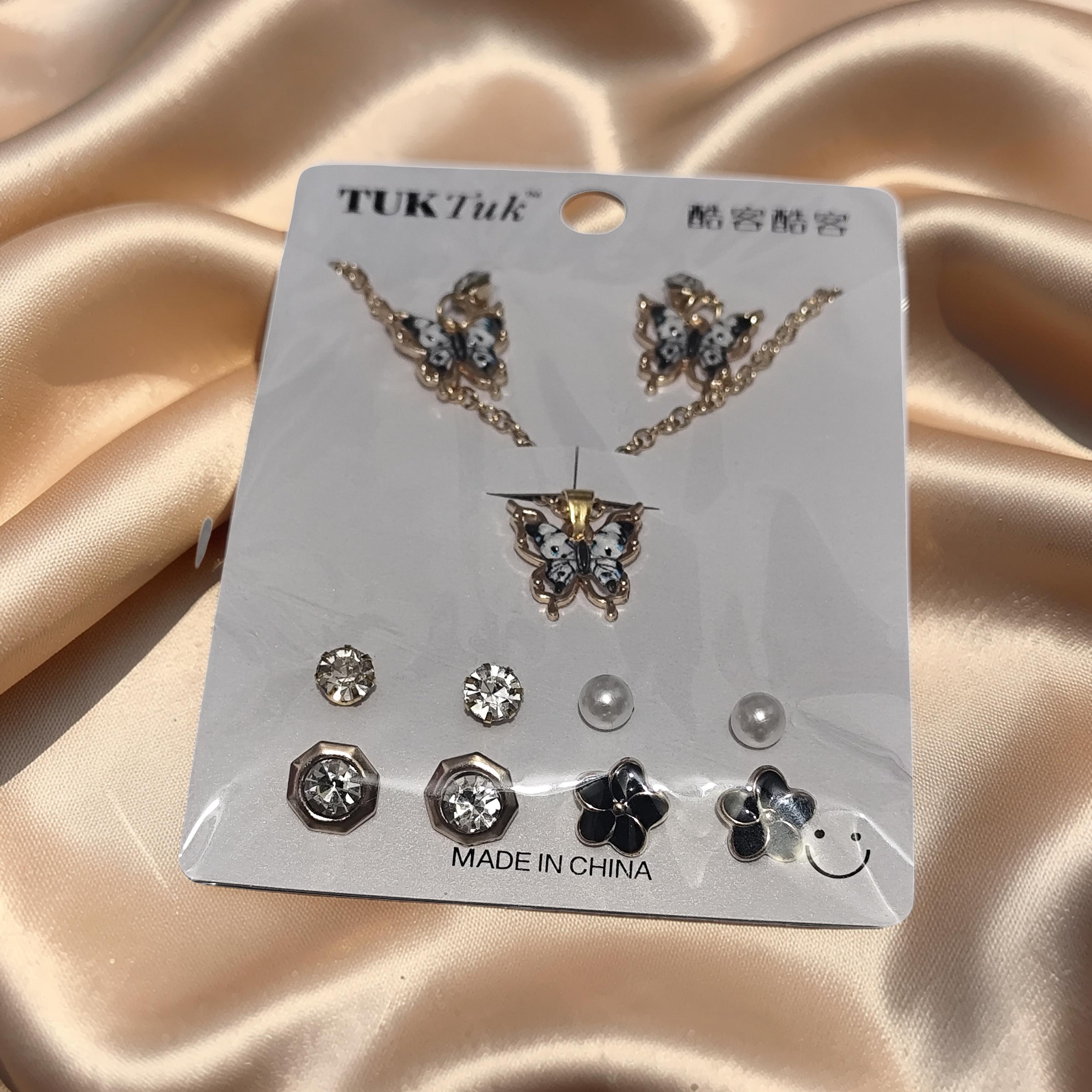 Heart Charm Jewelry Set