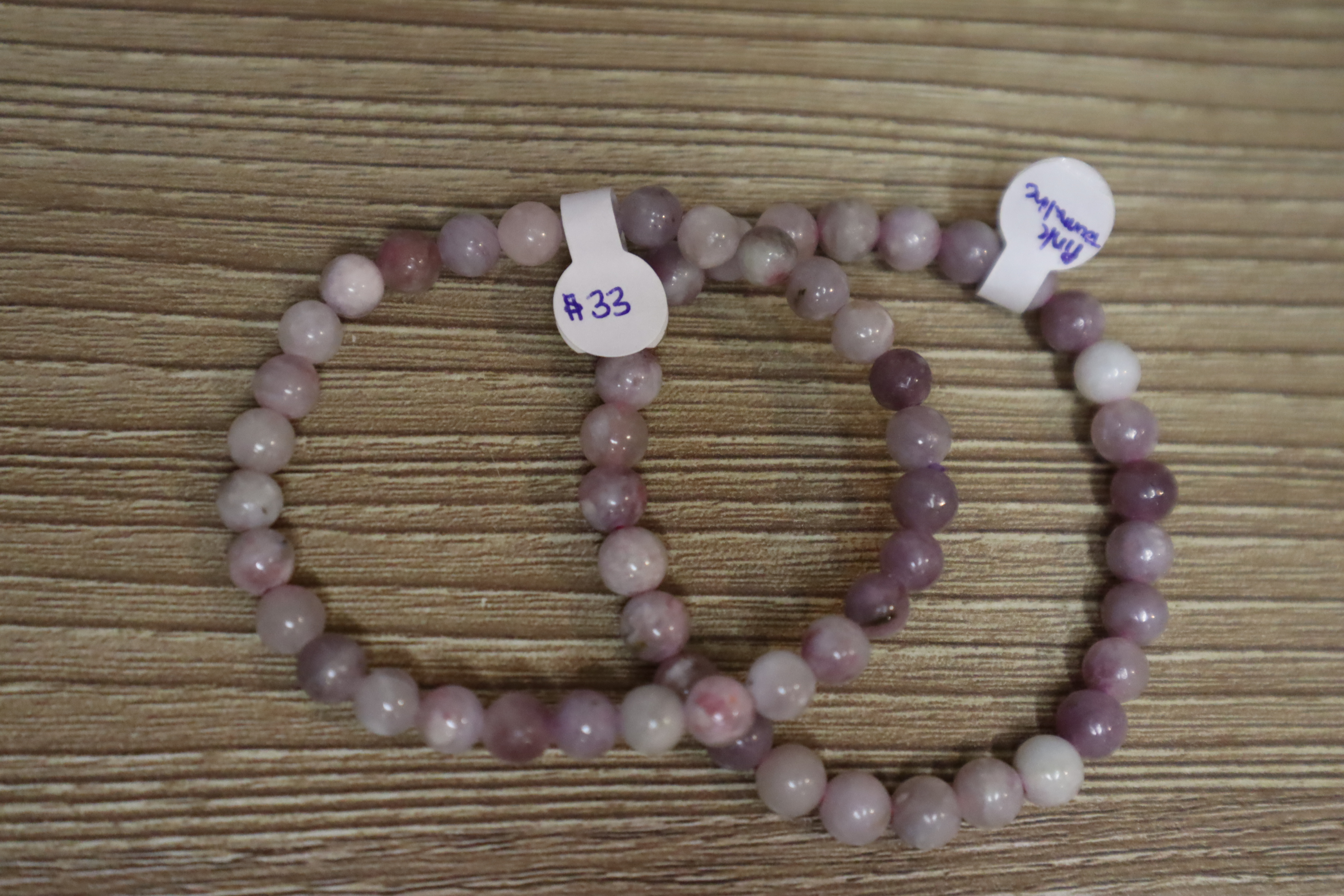 Pink Tourmaline Beaded Bracelet