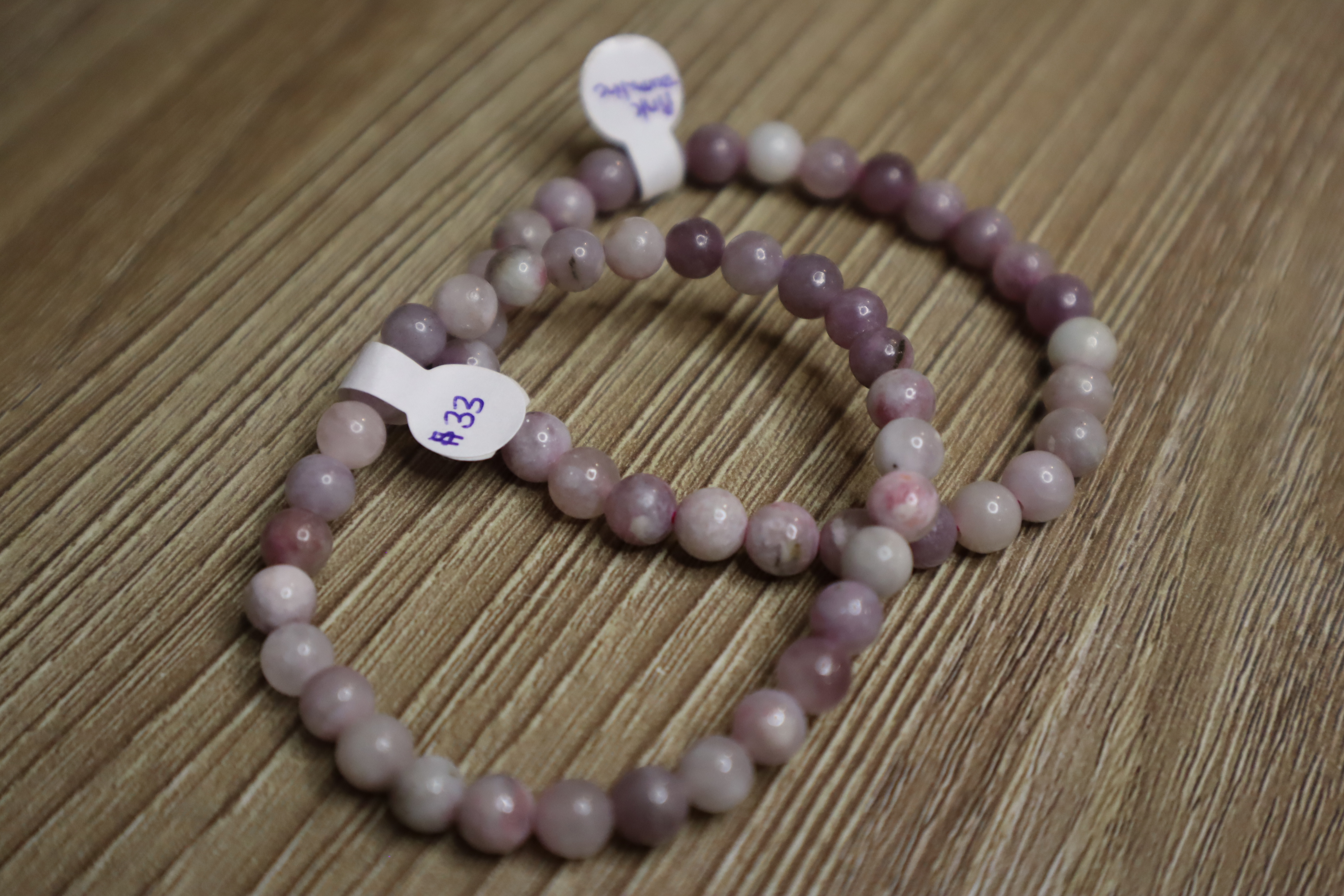 Pink Tourmaline Beaded Bracelet