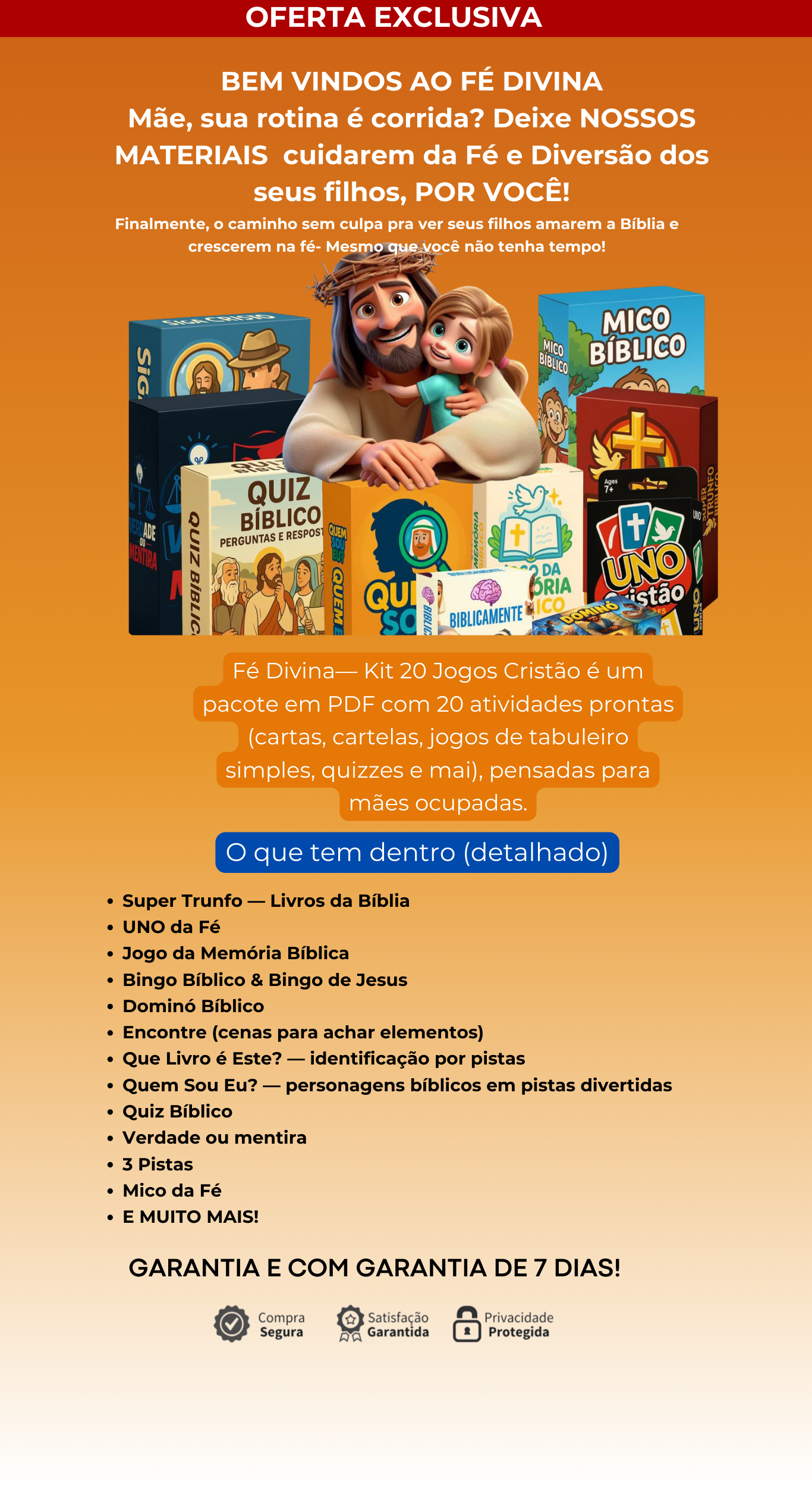 Fé Divina – Kit 20 Jogos Cristão