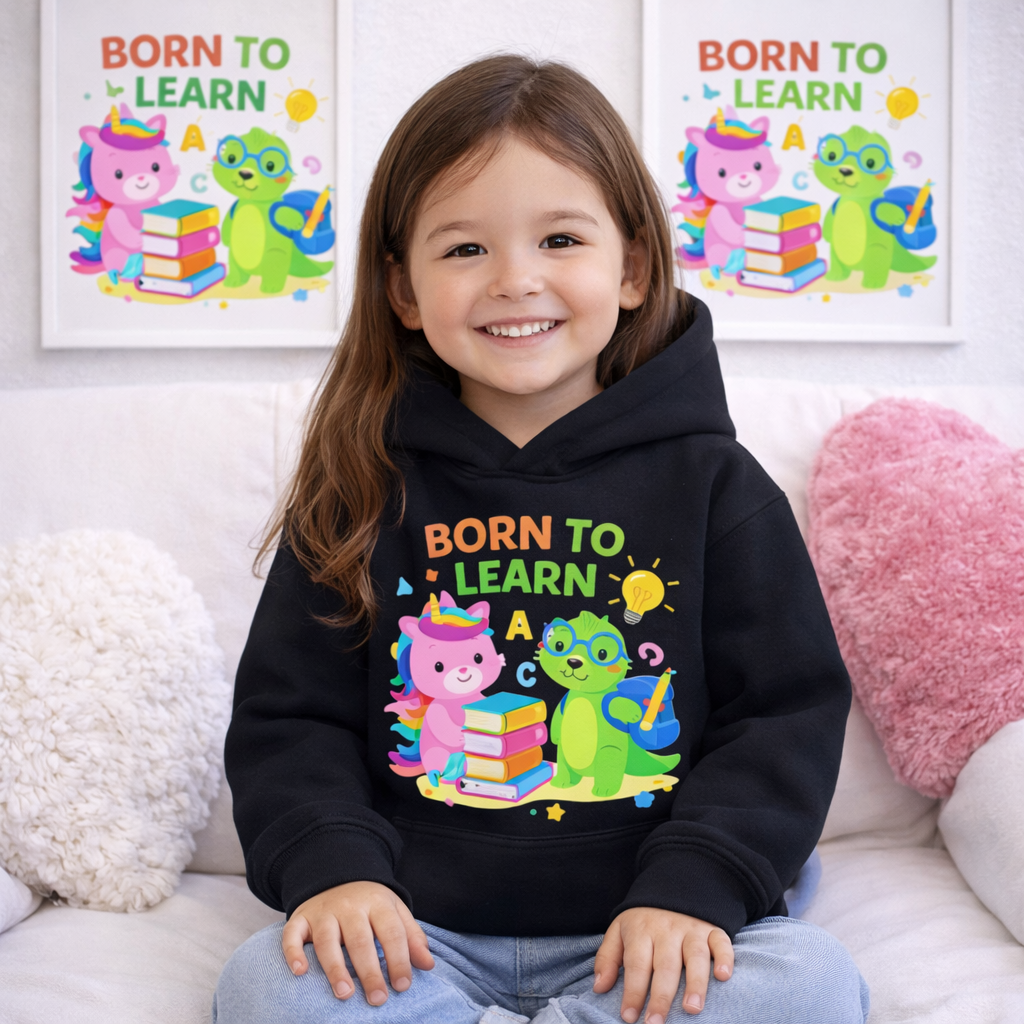Born to LeaBorn to Learn Kids Hoodie – Cute Educational Hoodie for  Kids | Fun Learning Animal Designrn Kids Hoodie
