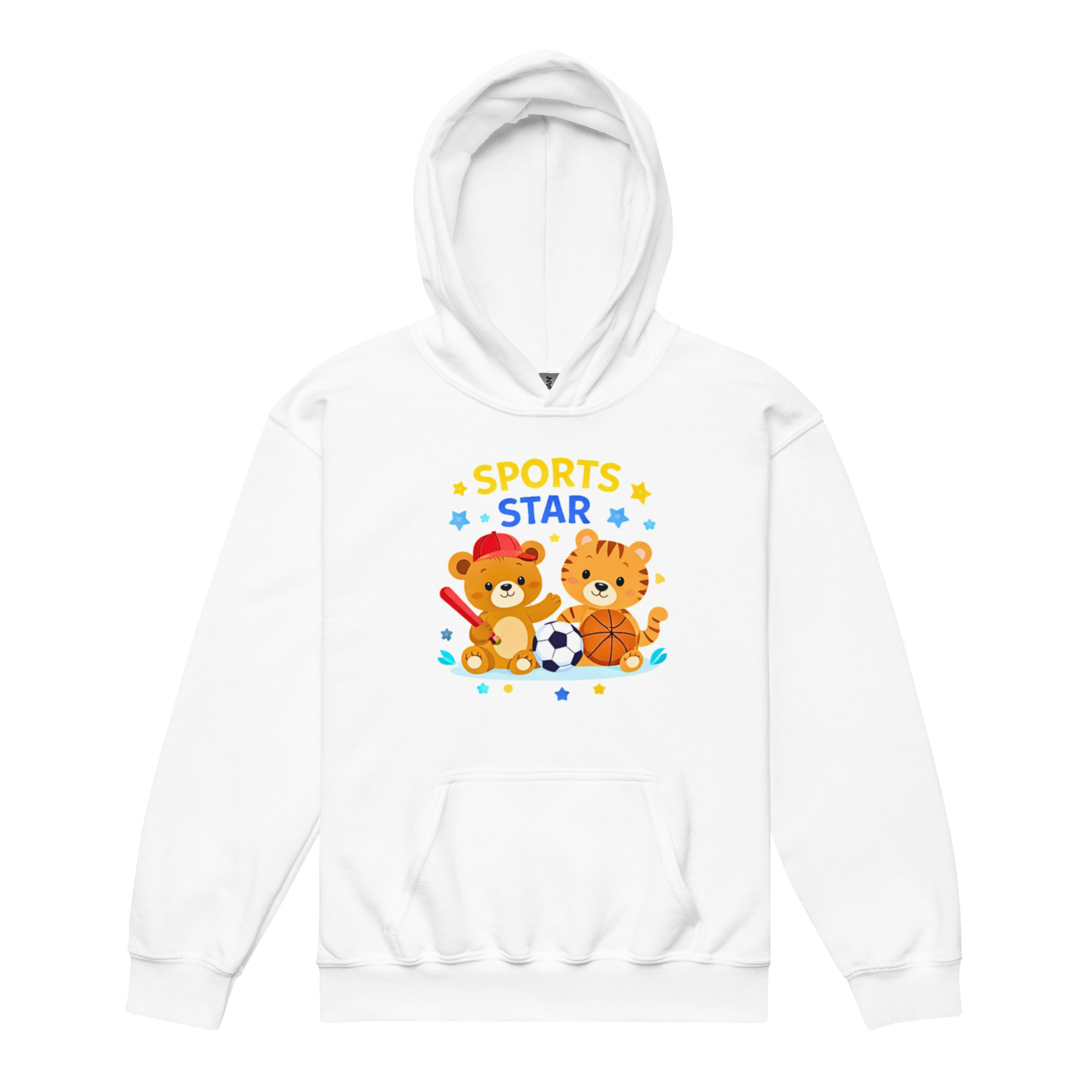 Sports Star Kids Hoodie – Cute Animal Sports Design Hoodie for Boys | Cozy Playtime Sweatshirt for  Kids