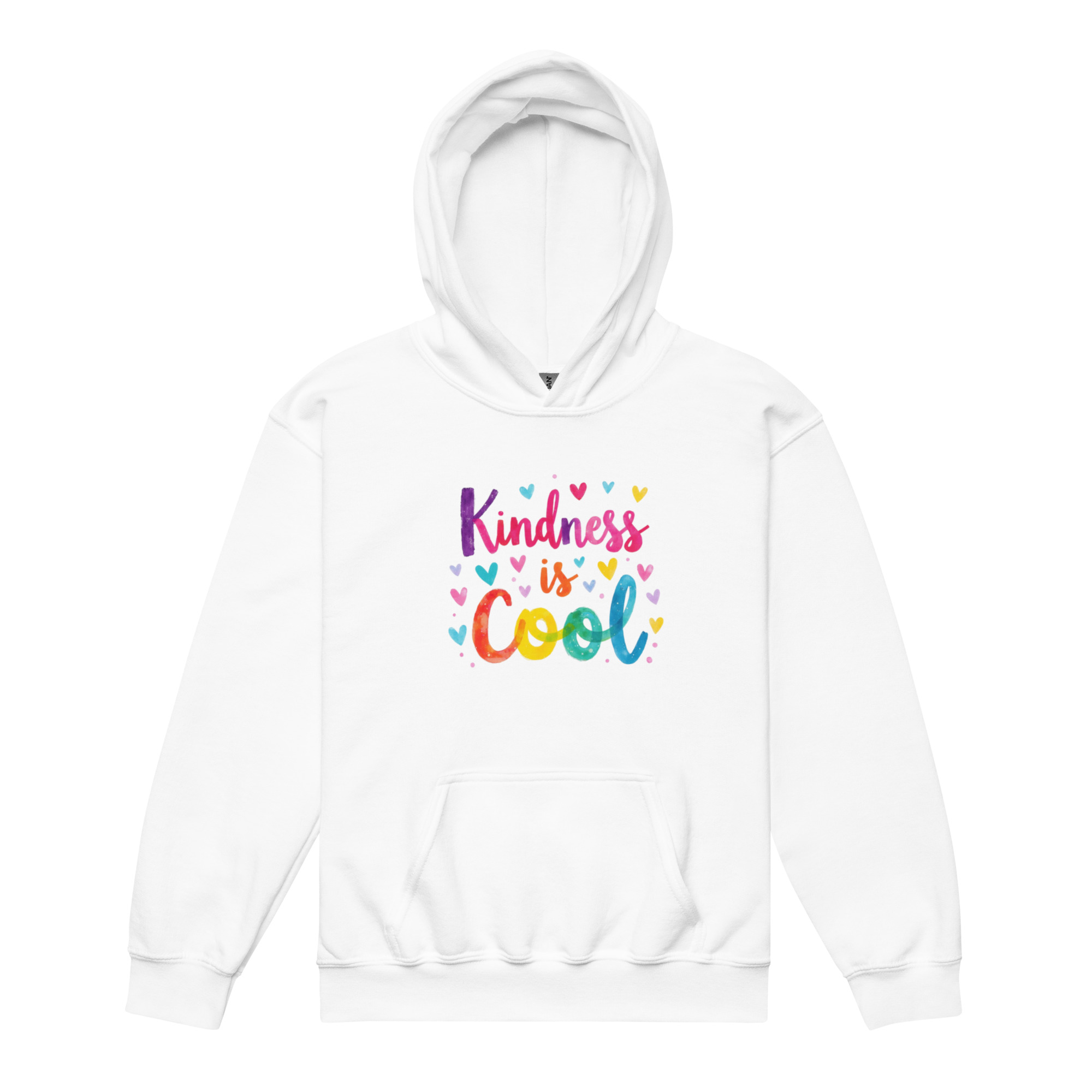 Kindness Is Cool Kids Hoodie – Cute Rainbow Hoodie for Girls & Boys, Positive Message Sweatshirt for  Children