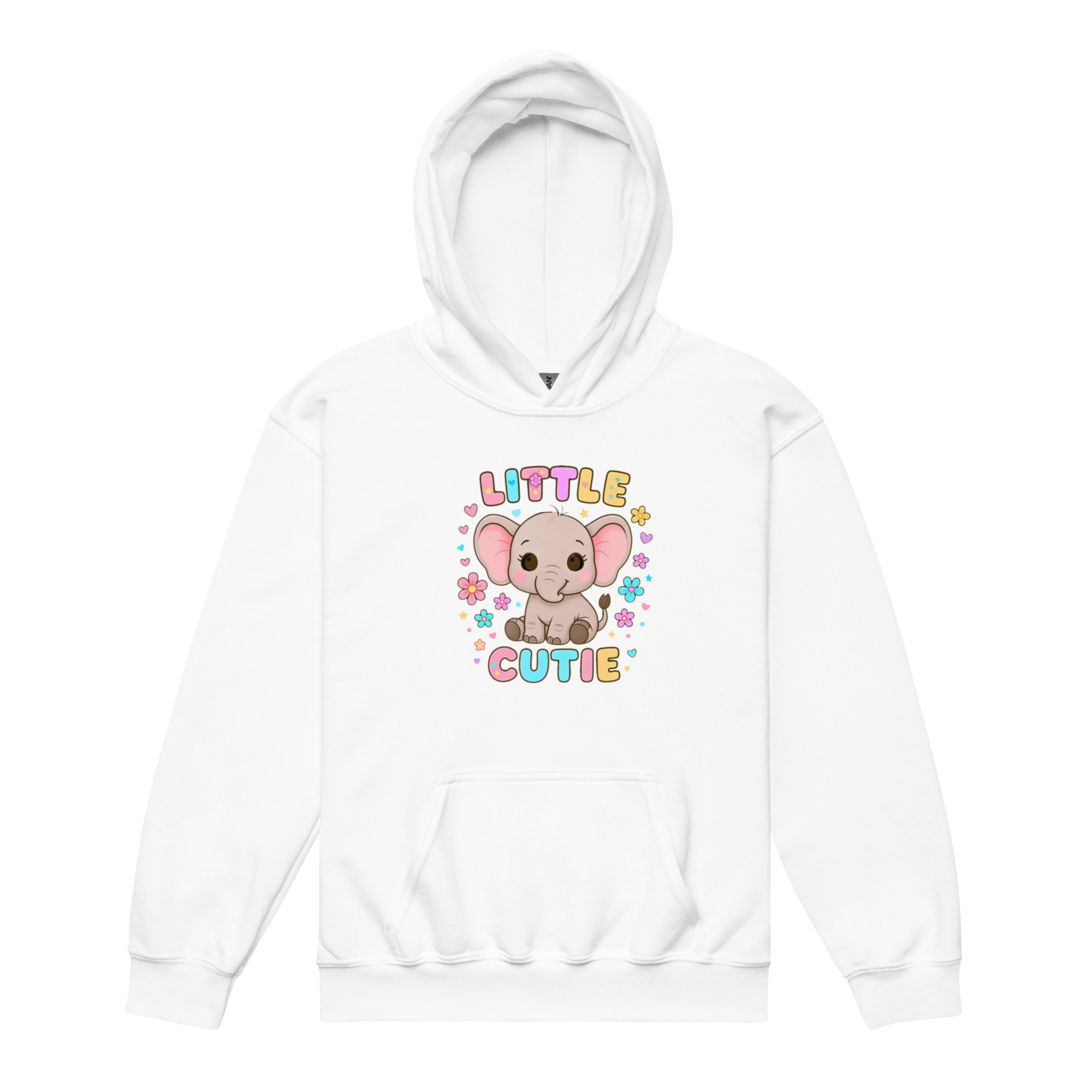 Little Cutie Kids Hoodie | Cute Elephant Sweatshirt for Girls & Boys | Kawaii Animal Hoodie | Cozy Children’s Apparel | Youth Hoodie