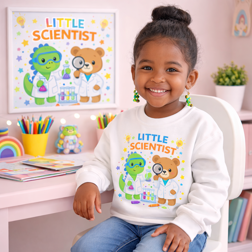 Little Scientist Sweatshirt I Adorable Science-Themed Sweatshirt for Young Explorers & Future Scientists I Kids Apparel
