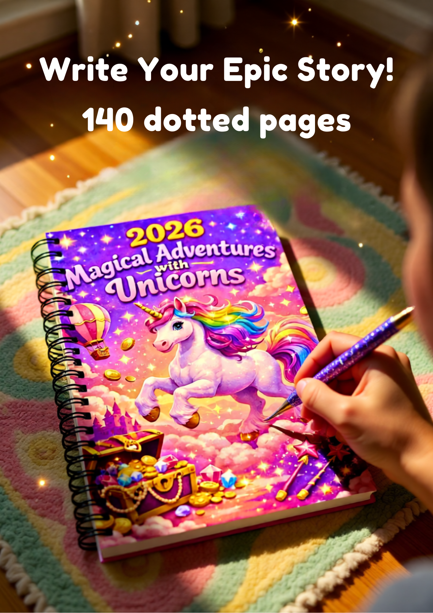 2026 Magical Adventures with Unicorns Notebook I A Sparkly Notebook for Dreams, Stories, Drawings & Magical Ideas