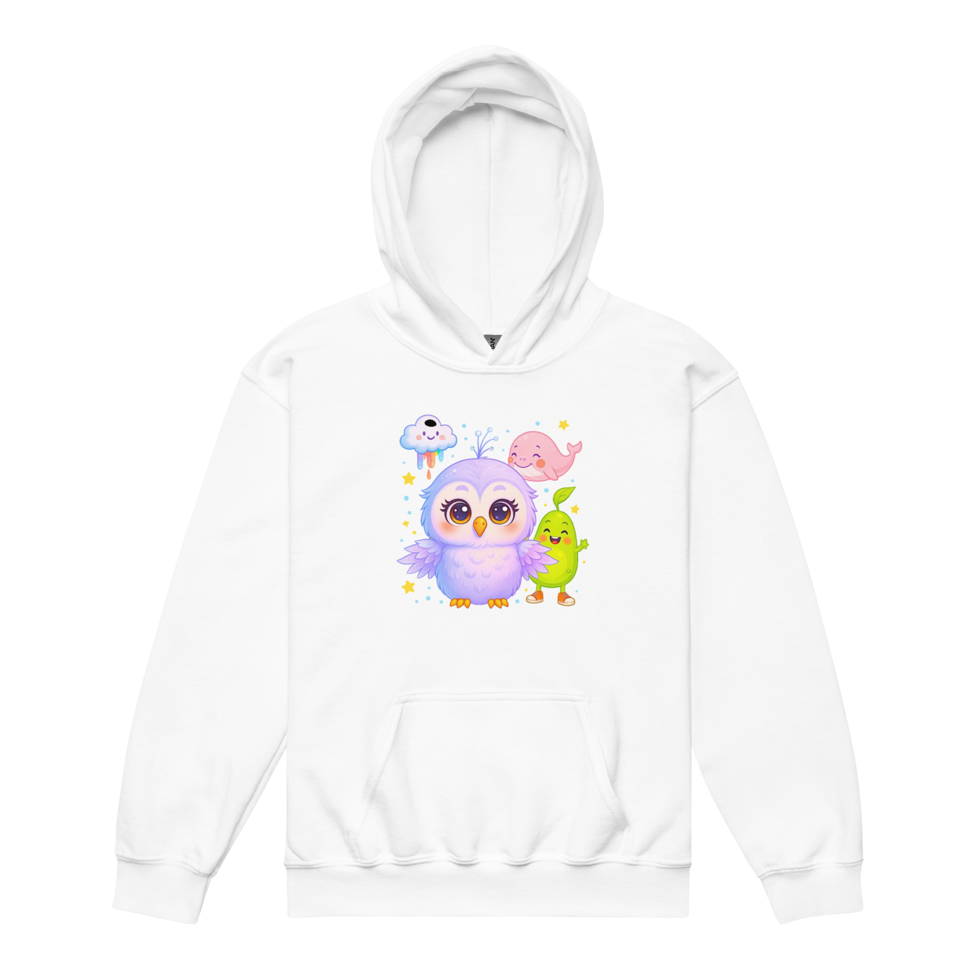 Cute Animal Graphic Hoodie for Kids I Cute Owl Kids Hoodie – Kawaii Pastel Animal Sweater for Kids, Soft Cozy Pullover I Free Shipping