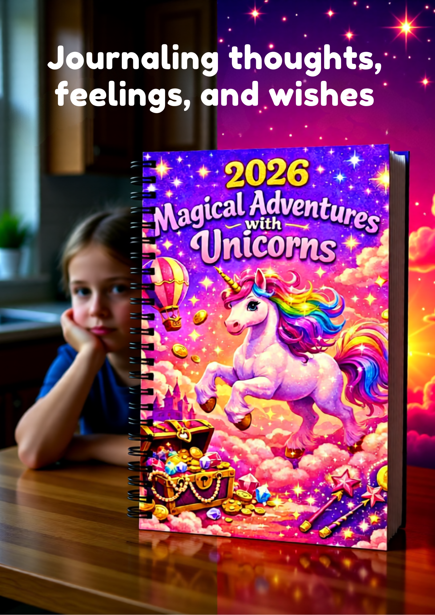 2026 Magical Adventures with Unicorns Notebook I A Sparkly Notebook for Dreams, Stories, Drawings & Magical Ideas