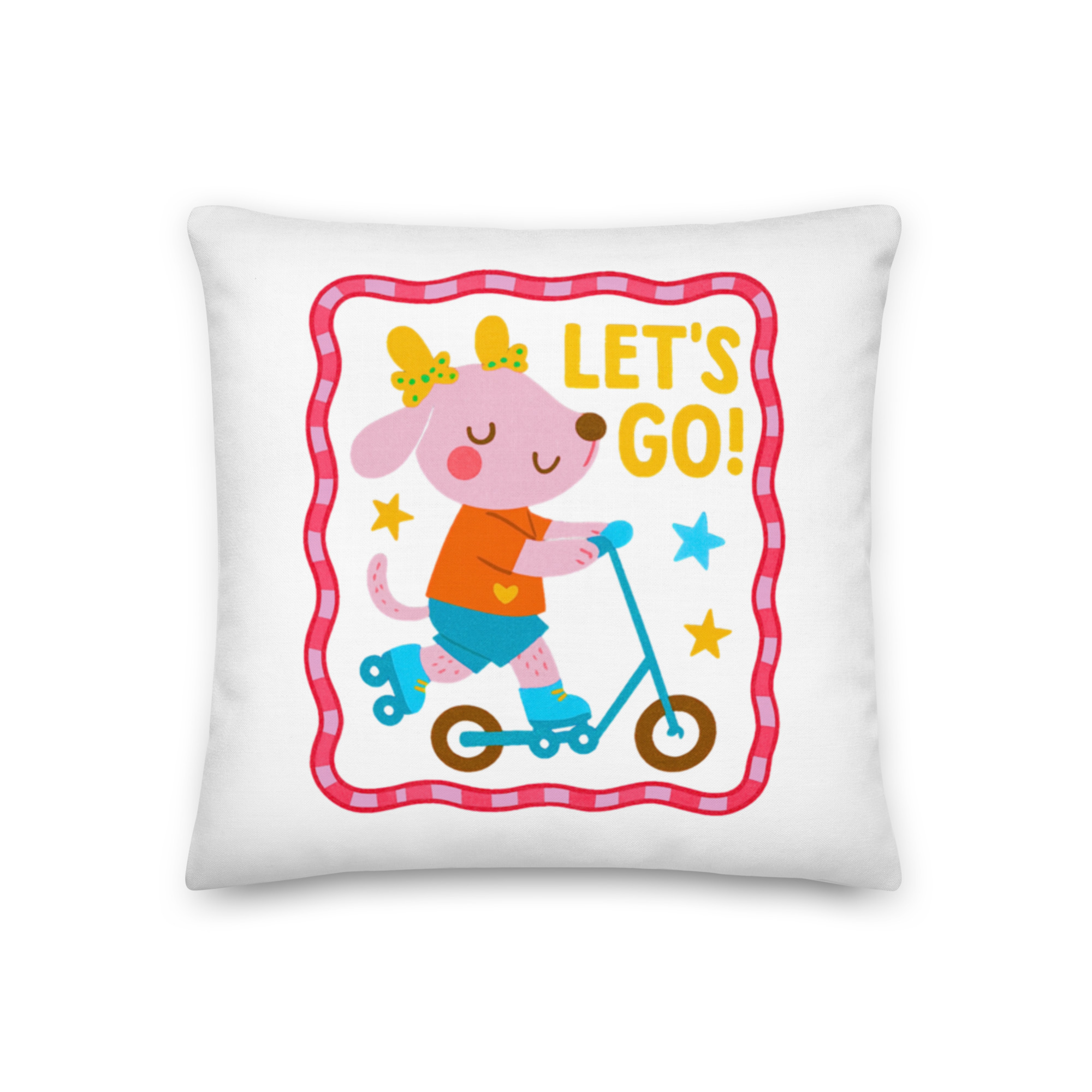 Kids Pillow – Cute Dog Cartoon Cushion for Playroom & Nursery Decor I Kids Room Decor I Home & Living Children's Pillow