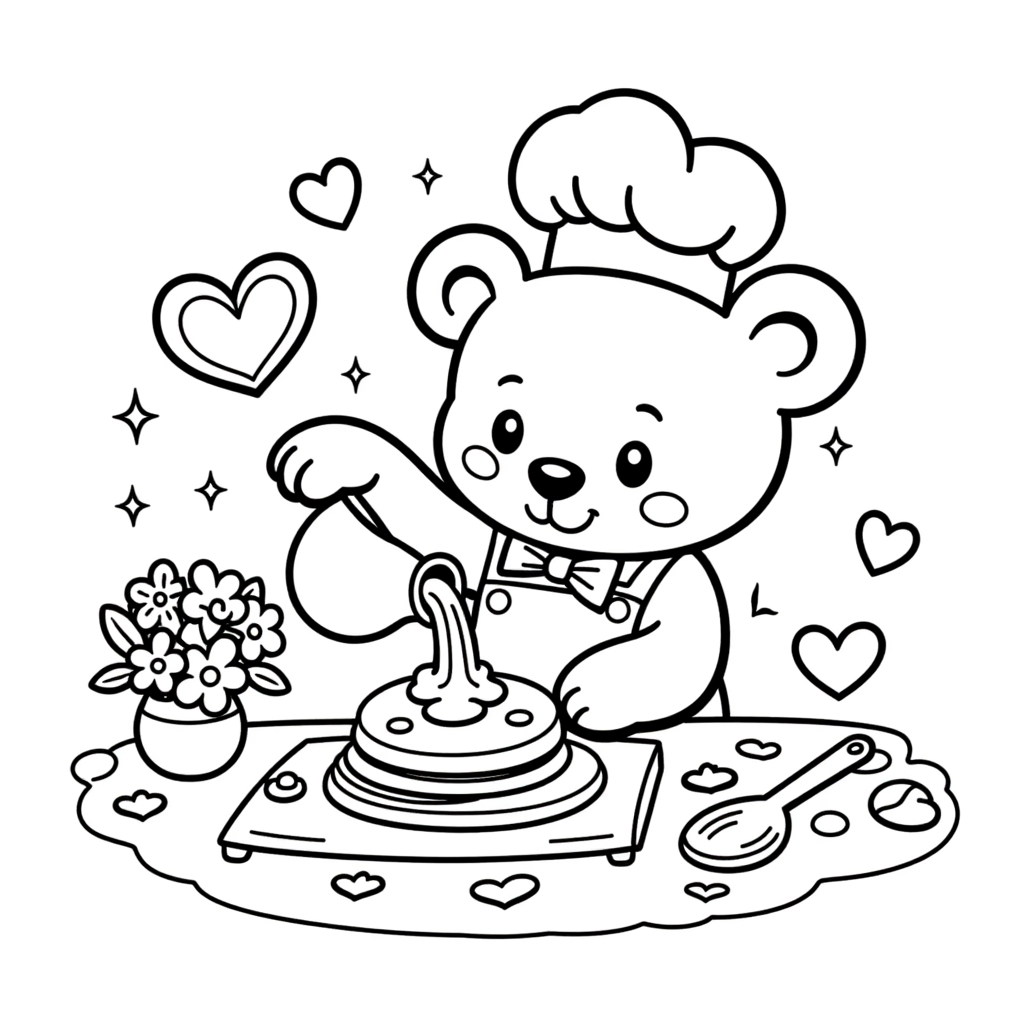 Happy Valentine’s Day Coloring Book Pages for Kids Cute Teddy Bears, Hearts & Sweet Love Scenes I Coloring Pages Instant Download
