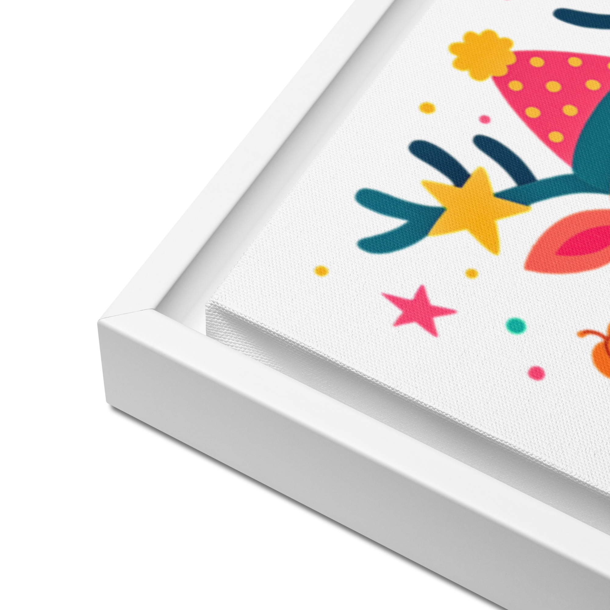 Cute Christmas Reindeer Wall Art – Festive Nursery Decor for Girls | Holiday Kids Room Framed Canvas | Whimsical Pink Reindeer Illustration | Christmas Bedroom Decor