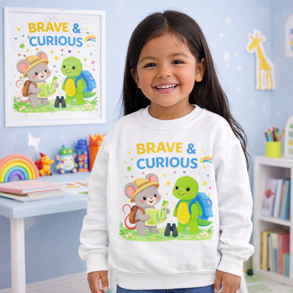 Kids Sweatshirt for Preschoolers I Cozy Learning & Playwear I Children's Sweater I Crewneck for Kids