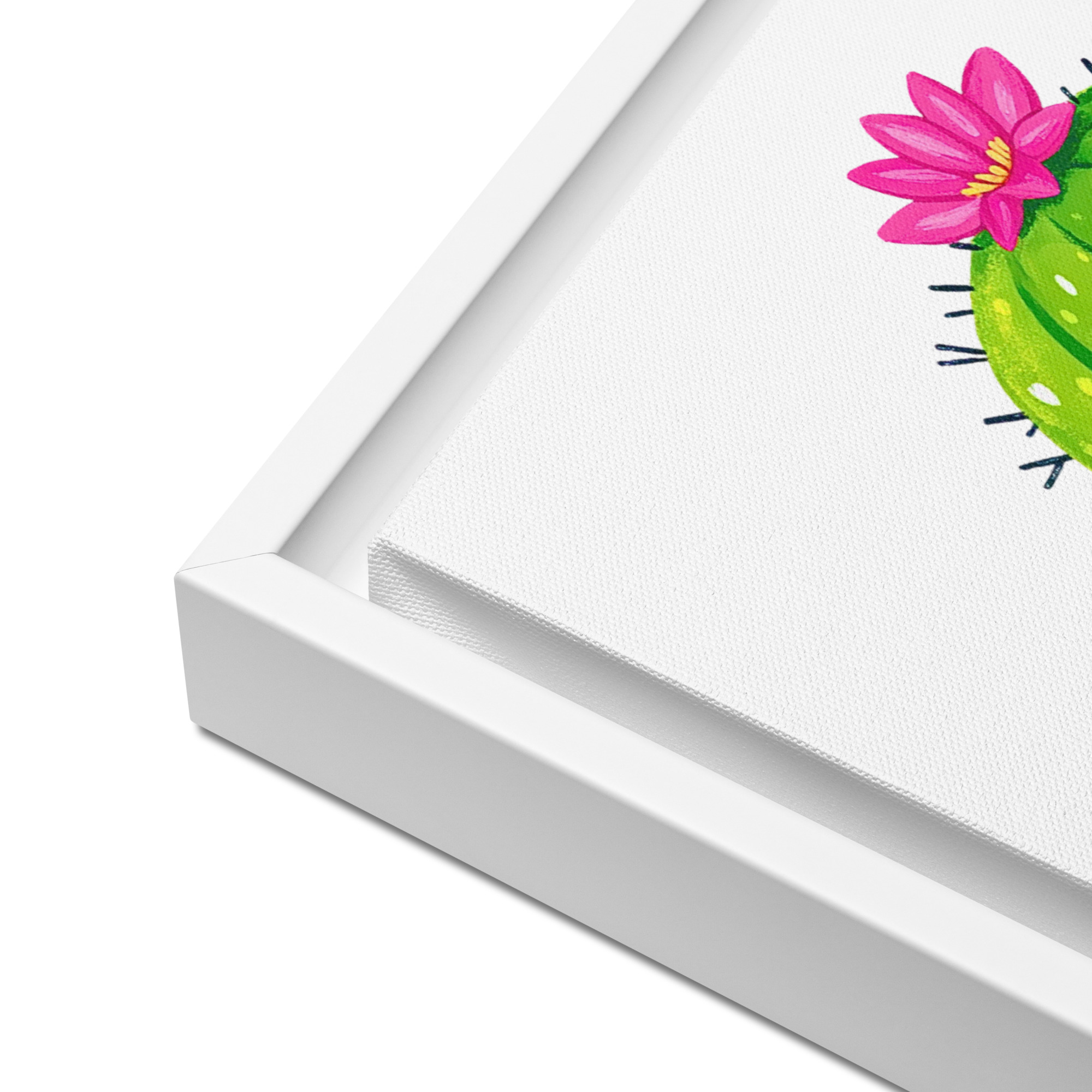 Cute Kawaii Cactus Wall Art for Girls Room – Pink & Green Nursery Decor | Playroom Print | Adorable Plant Illustration with Hearts – Gift for Kids