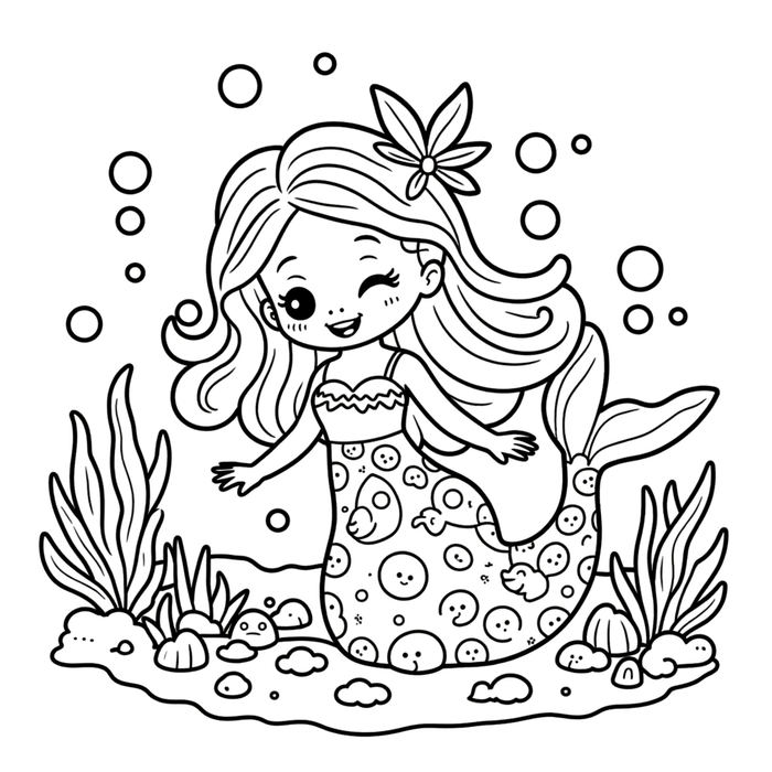 Magical Fairy, Mermaid & Unicorn Coloring Pages for Kids  I Coloring Pages for Kids I Instant Download