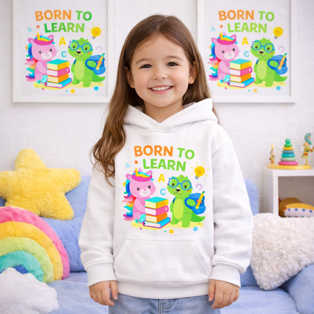 Born to LeaBorn to Learn Kids Hoodie – Cute Educational Hoodie for  Kids | Fun Learning Animal Designrn Kids Hoodie