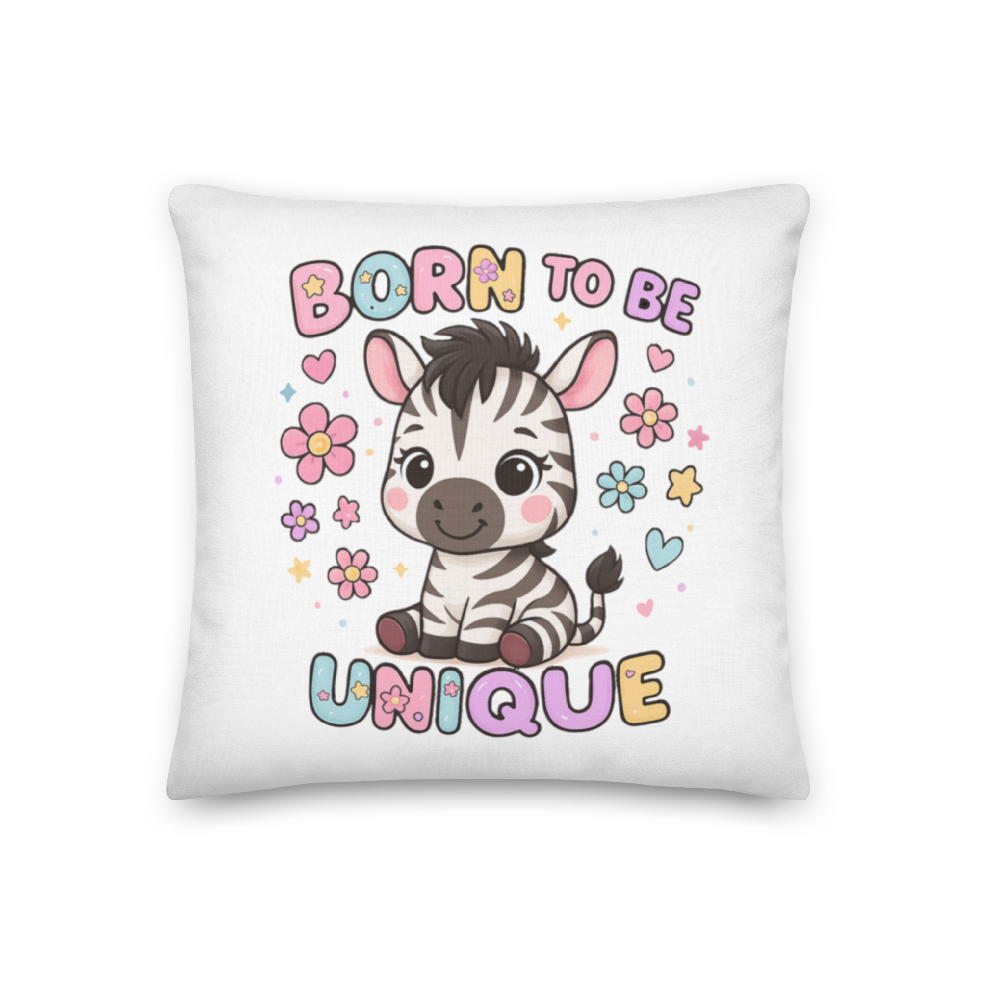 PremiuZebra Pillow – Cute Kawaii Animal Kids Pillow | Nursery Decor, Baby Room Gift, Pastel Safari Theme Cushionm Pillow