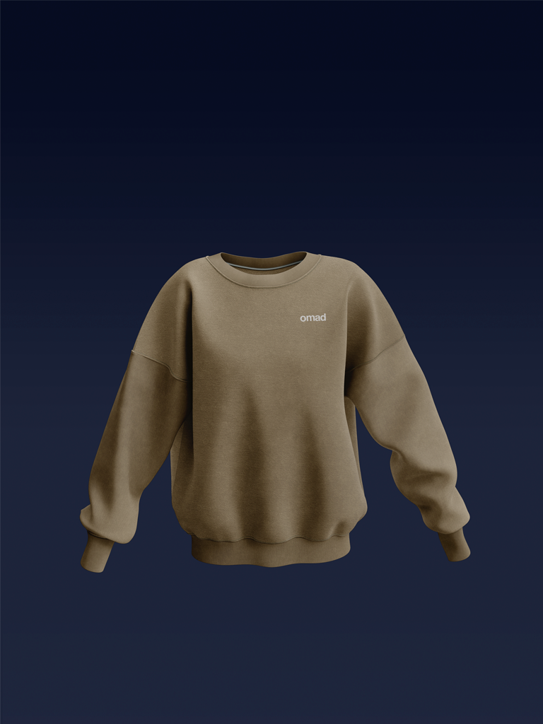 Oversized crew neck sweatshirt