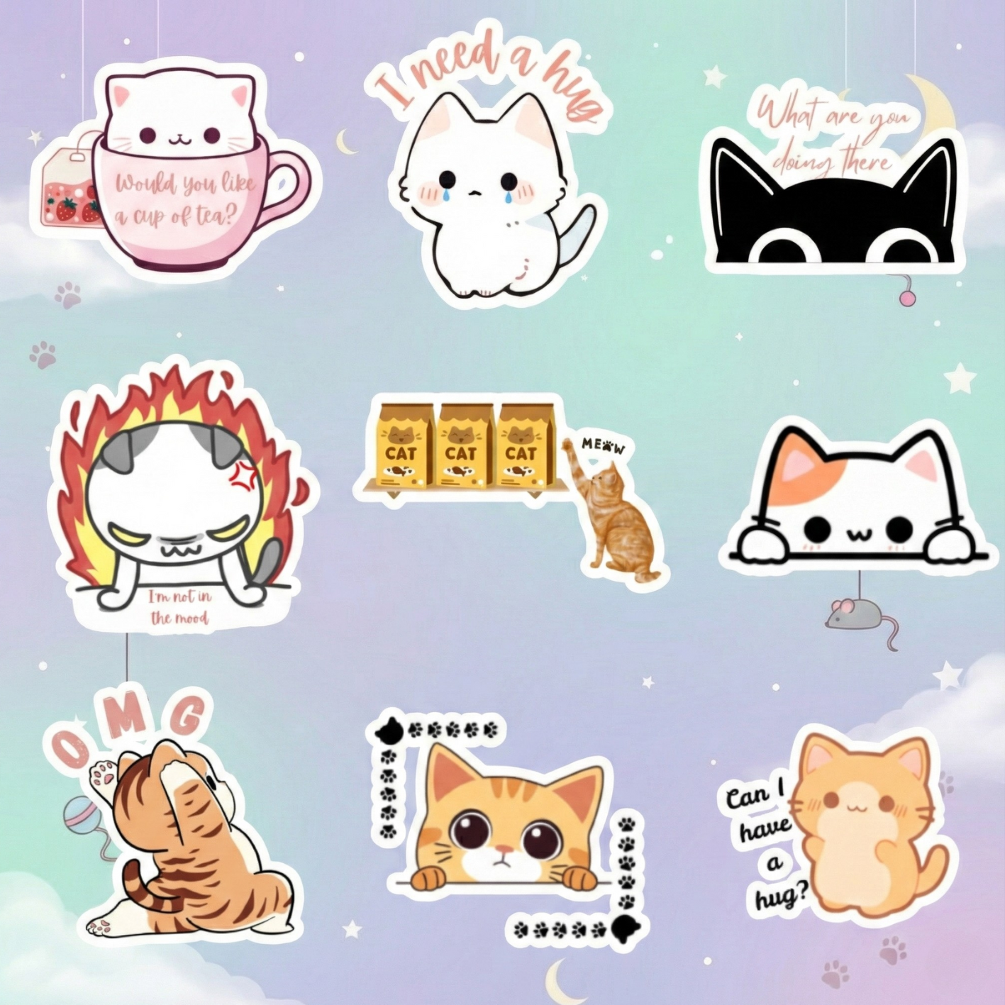 Cute Cat Stickers