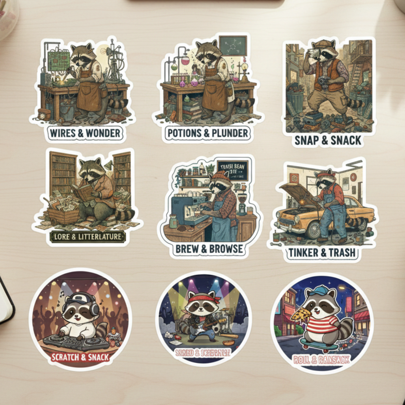 Cute Raccoon Sticker