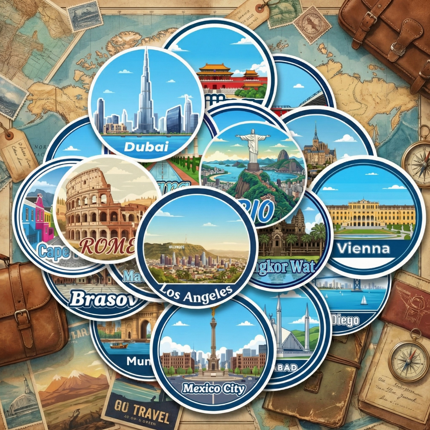 World Travel Stickers