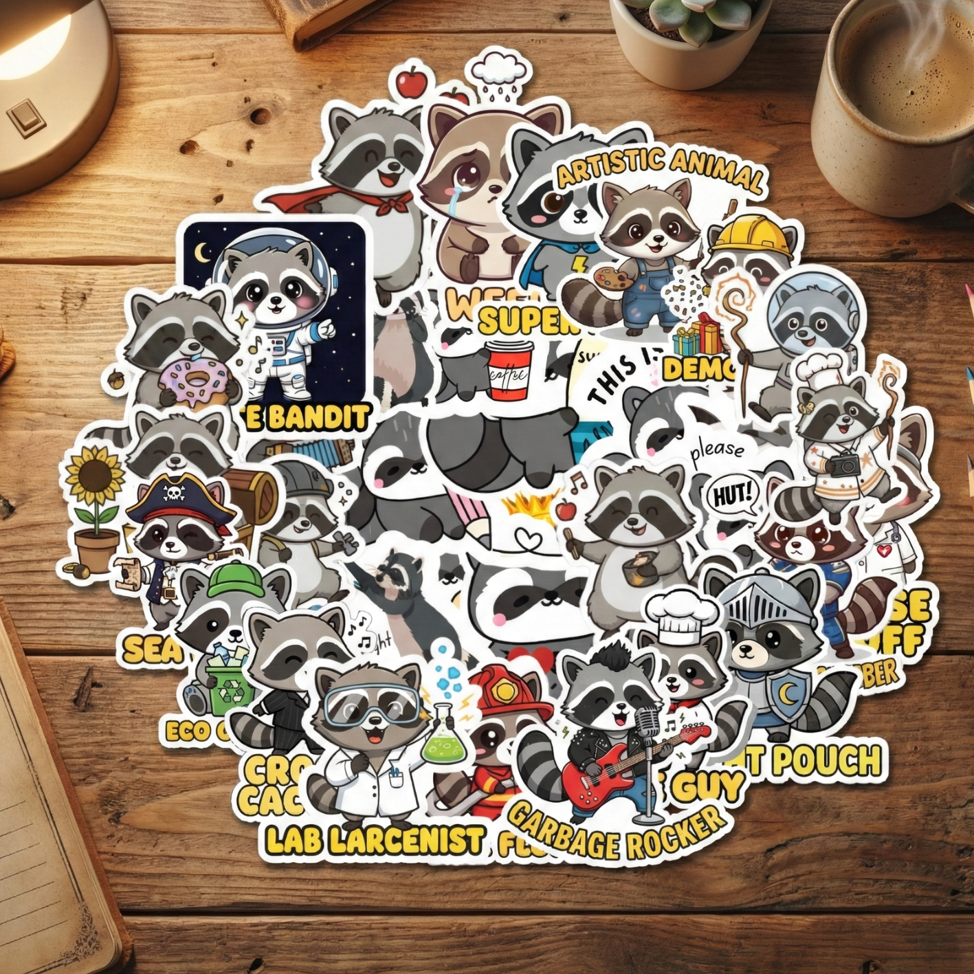 Cute Raccoon Sticker